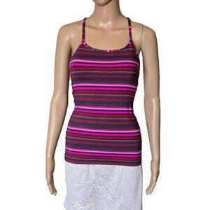 Lululemon Power Y Tank Top striped multicolor Women's Size 4